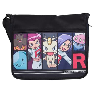Pokemon Team Rocket messenger väska (svart)
