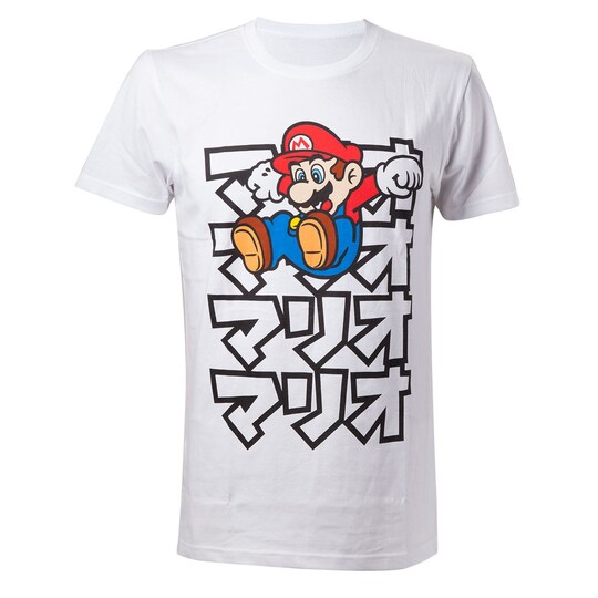T-shirt Nintendo - Japanese Mario tema vit (XS)