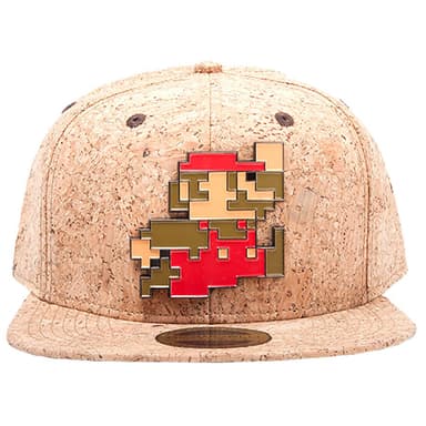 Nintendo Mario metal pixel badge keps (natur)