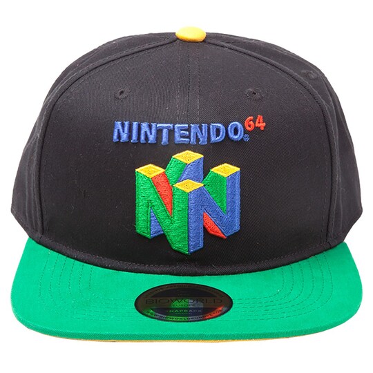 Nintendo N64 logotyp keps (svart,grön)