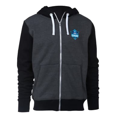 ESL One zip hoodie (XXL) (svart / grå)
