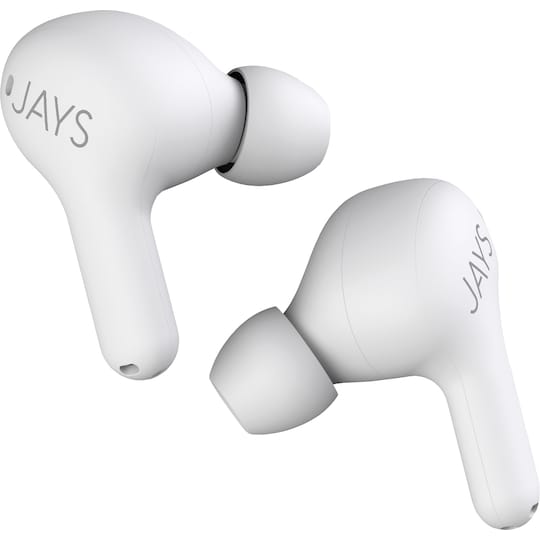 Jays t-Seven True Wireless in ear-hörlurar (vita)