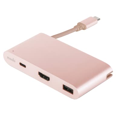 Moshi USB-C Multiport adapter (rosa guld) Moshi USB-C Multiport adapter (rosa guld)