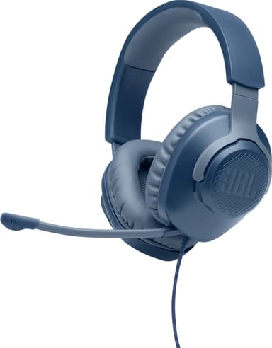 JBL Quantum 100 headset för gaming (blå)