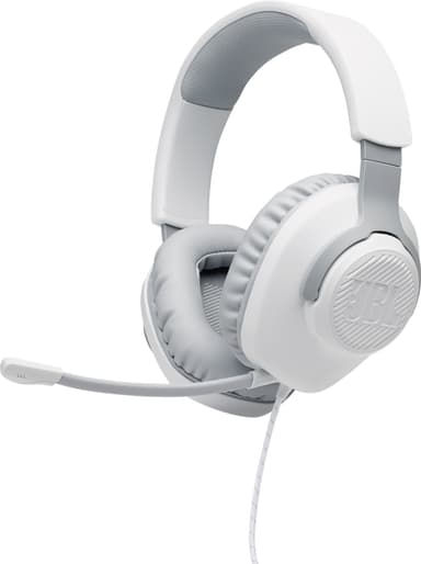 JBL Quantum 100 headset för gaming (vit)