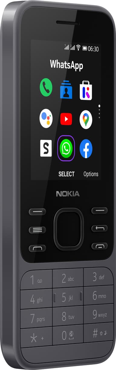 Nokia 6300 4G mobiltelefon (light charcoal)