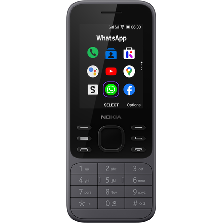 Nokia 6300 4G mobiltelefon (light charcoal)