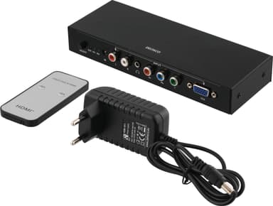 Deltaco VGA/komponent till HDMI adapter med RCA-ljud