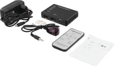 Deltaco 4K Ultra HD HDMI 4:1 Switch med Ethernet