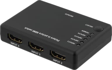 Deltaco 4K Ultra HD HDMI 4:1 Switch med Ethernet