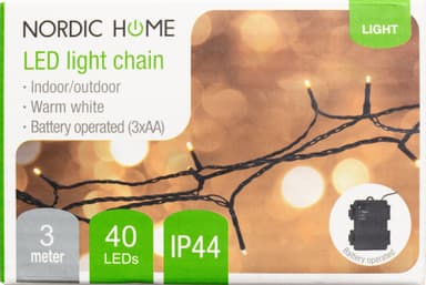 Nordic Home Christmas ljusslinga 4420025 (vit)