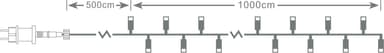 Nordic Home Christmas ljusslinga 4420029 (vit)