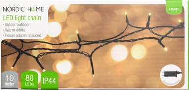 Nordic Home Christmas ljusslinga 4420029 (vit)