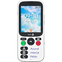 Doro 780X mobiltelefon (svart/vit)