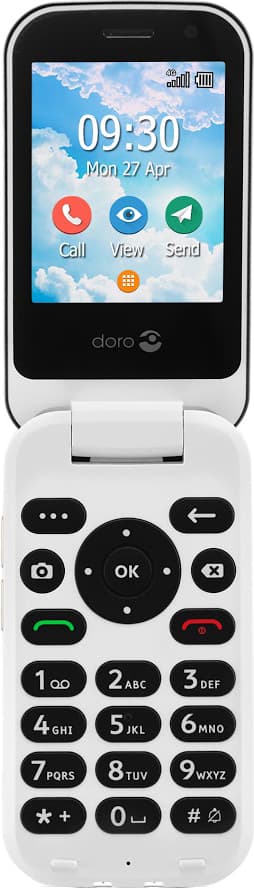 Doro 7081 mobiltelefon (grafit/vit)