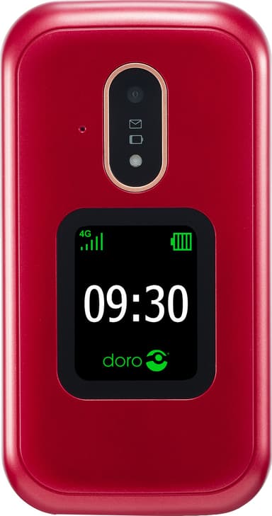 Doro 7081 mobiltelefon (röd/vit)