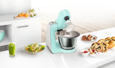 Bosch MUM5 CreationLine köksmaskin (turkos/silver) Bosch MUM5 CreationLine köksmaskin (turkos/silver)