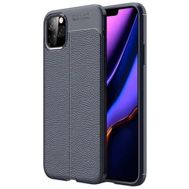 Läder mönstrat TPU skal Apple iPhone 11 Pro Max (6.5")  - Blå
