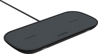 Mophie dubbel trådlös laddplatta (svart)