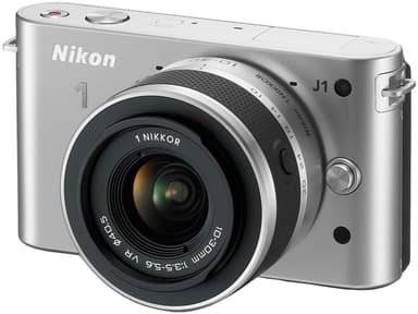 Nikon Systemkamera J1 + J1VR 10-30 mm (silver)