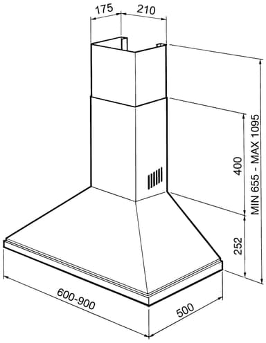 Smeg Serie Universiell Vägghängd Köksfläkt KSED95XE (rostfri 90cm)