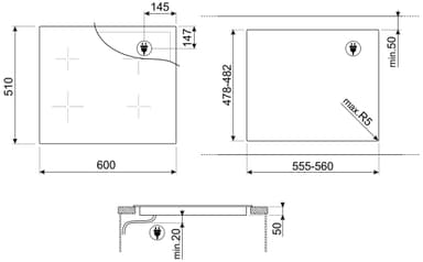 Smeg Serie Universiell Induktionshäll SI4642B (60cm)