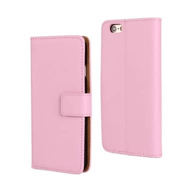 SKALO iPhone 6/6S Plånboksfodral Äkta Skinn - Ljusrosa