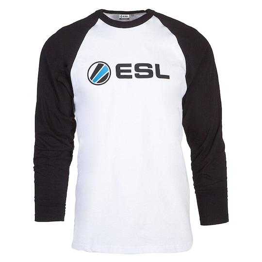 ESL two-tone långarmad t-shirt (XL) (svart/vit)