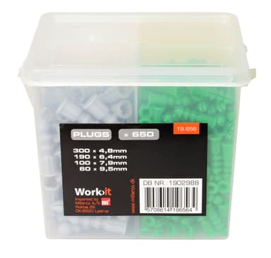 Plugg-sortiment - 650 olika