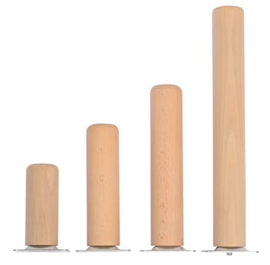 Bordsben i bokträ - cylinder 20 cm