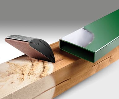 Slippapper, aluminiumoxidbeläggning, trä och metall K100