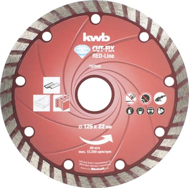 Diamantskiva, Red Line, Ø125 mm, CD
