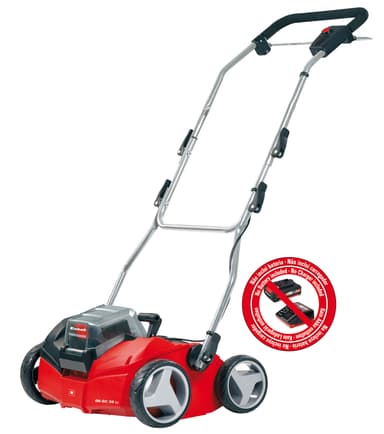 Batteridriven gräsmatteluftare/vertikalskärare 2× 18 V Li-jon Solo - GE-SC 35/1