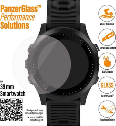 Panzer Garmin Forerunner 645, Polar Ignite skärmskydd 39mm