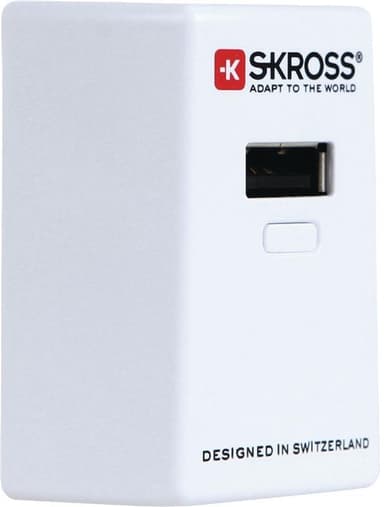 Bärbar Power Bank 1200 mAh USB Vit