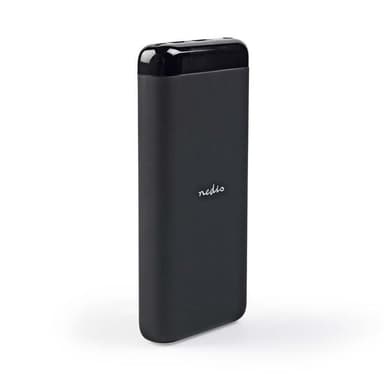 Power Bank | 15 000 mAh | 2-USB-A-utgångar 2.1A | Micro USB-ingång | Svart