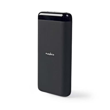 Power Bank | 15 000 mAh | 2-USB-A-utgångar 2.1A | Micro USB-ingång | Svart