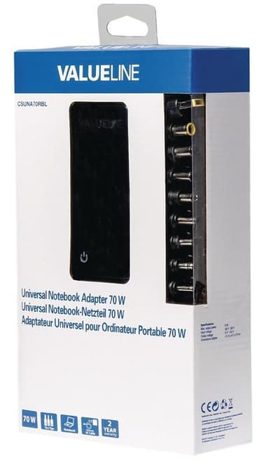 Valueline Universaladapter för bärbar dator 70 W