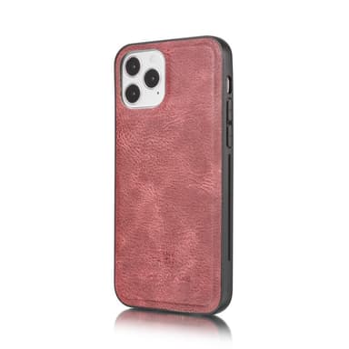 DG.MING iPhone 12 Pro Max Split Läder Plånboksfodral - Röd
