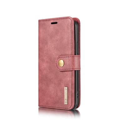 DG.MING iPhone 12 Mini Split Läder Plånboksfodral - Röd