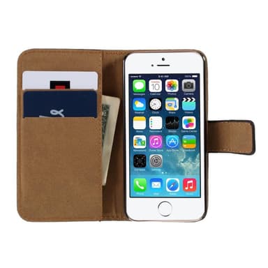 iPhone 5/5s/ SE 1:gen Plånboksfodral / Fodral - Svart