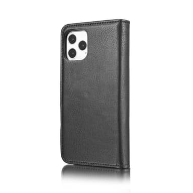 DG.MING iPhone 12 / 12 Pro Split Läder Plånboksfodral - Svart