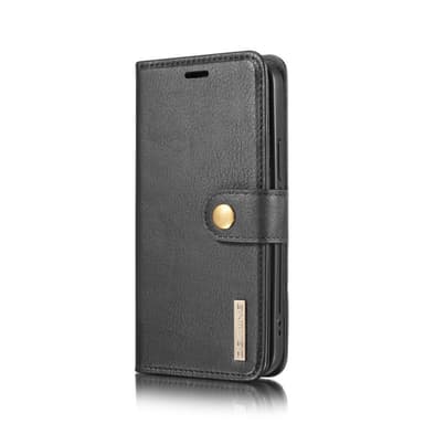 DG.MING iPhone 12 / 12 Pro Split Läder Plånboksfodral - Svart