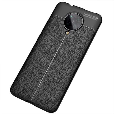Xiaomi Poco F2 Pro TPU skal Litchi Texture - Svart