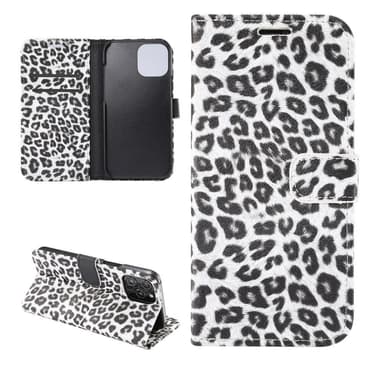 iPhone 12 Pro Max Plånboksfodral Fodral Leopard - Vit