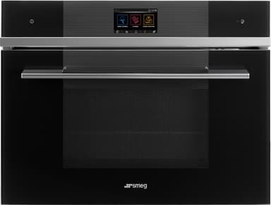 Smeg Linea kompakt inbyggnadsugn med ånga SF4104WVCPN (svart)