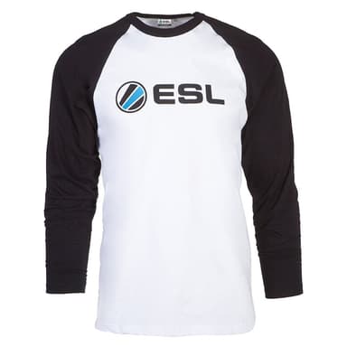 ESL two-tone långarmad t-shirt (XXL) (svart/vit)