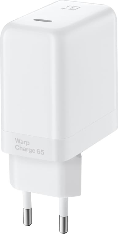 OnePlus Warp Charge 65 strömadapter (vit)