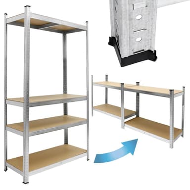 ECD Germany 2x verkstadshylla kraftig hylla 160x80x40cm upp till 320 kg