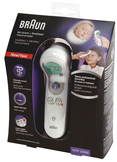 Braun Febertermometer No Touch & Forehead NTF3000